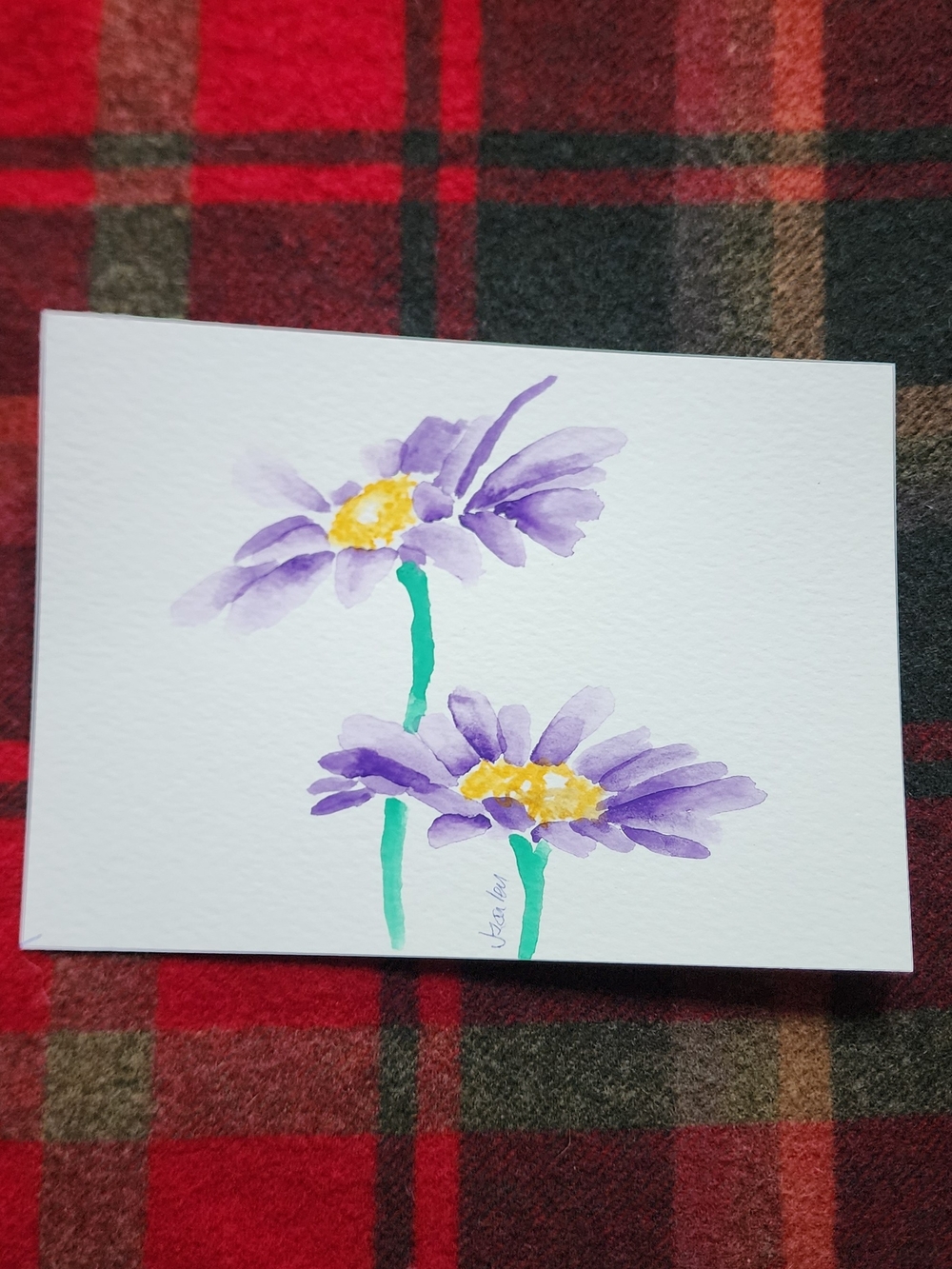 Purple Floral Watercolor Art Print